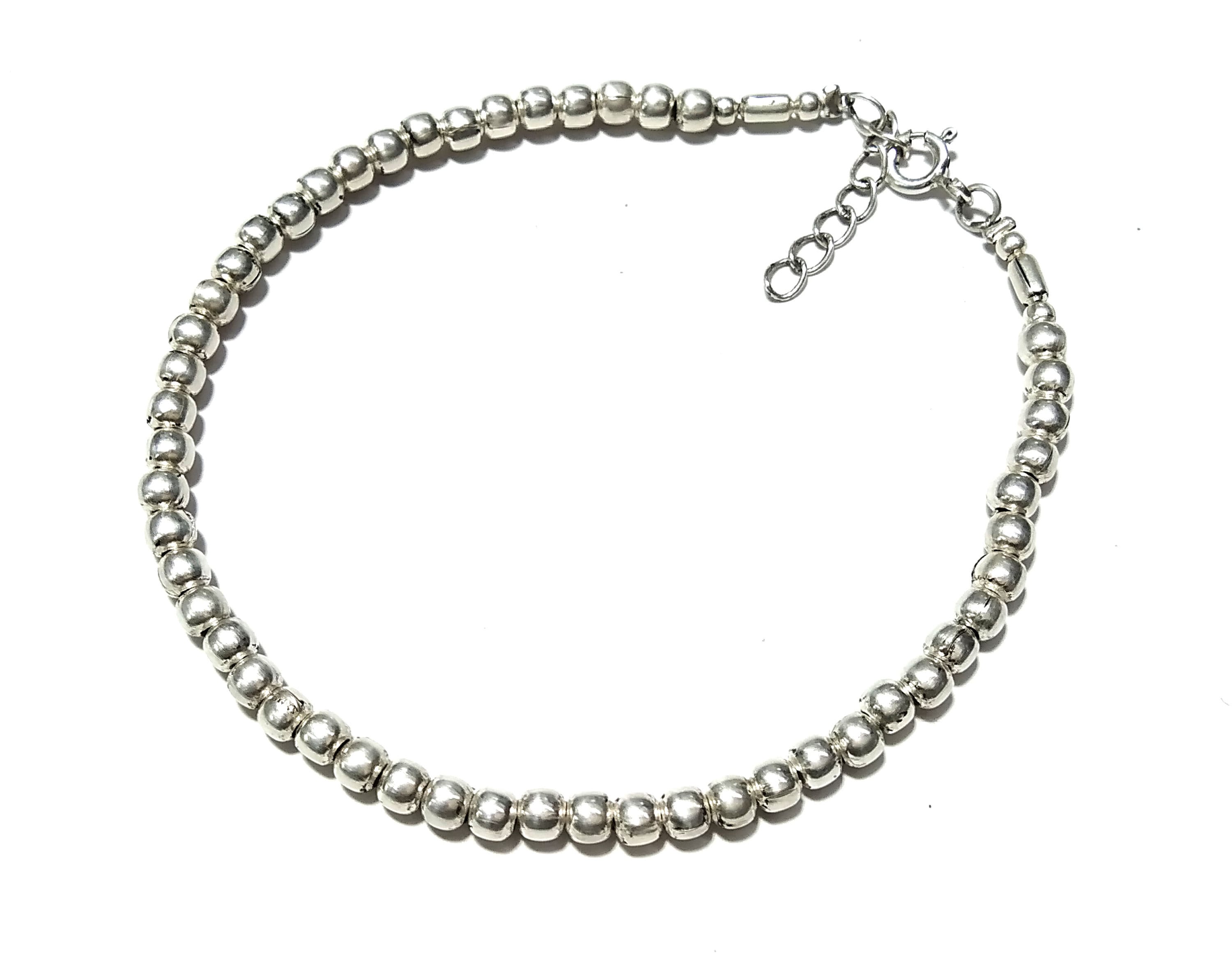 Solid 925 Sterling Silver Bracelet, 3mm Solid Sterling Silver Bracelet, Gift For Men/Women, Handmade Making Silver Bracelet Jewelry